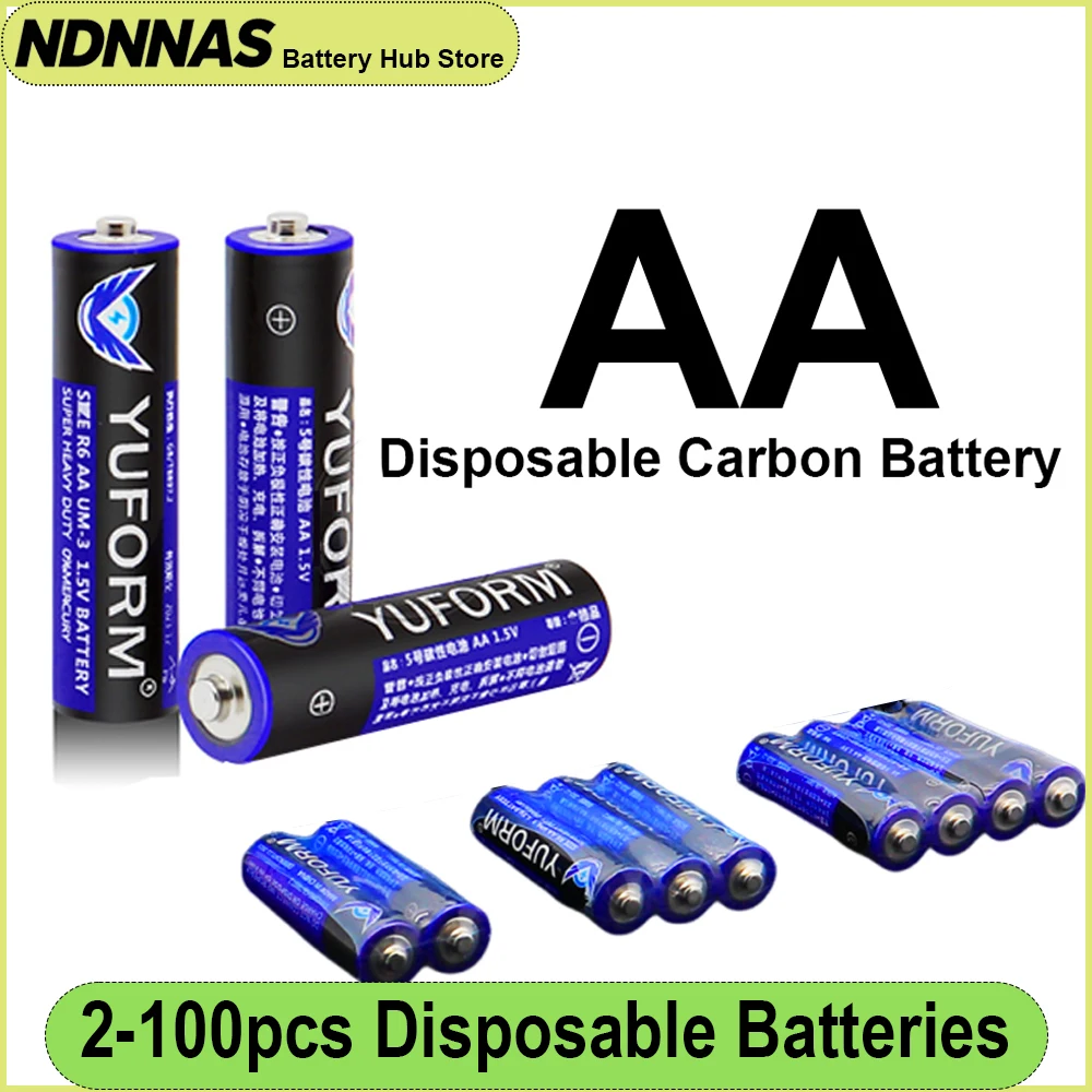 Wholesale Bulk 2-100PCS AA 1.5V Carbon Zinc Chloride Batteries, for Toys, Flashlights, Remote Control, Mouse, Keyboard, Clock
Wholesale Bulk 2-100PCS AA 1.5V Carbon Zinc Chloride Batteries, for Toys, Flashlights, Remote Control, Mouse, Keyboard, Clock