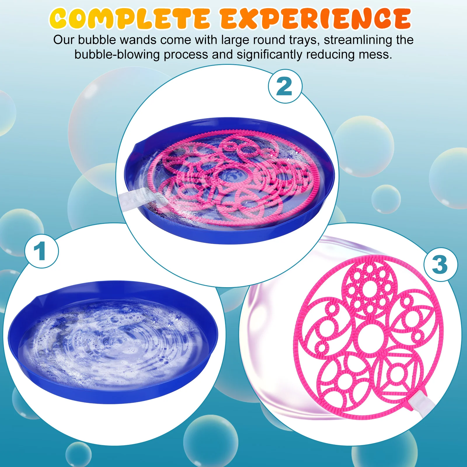 Giant Bubble Wands Set Large Tools Maker Kit Blower Kids Outdoor Toys Assorted Shapes Colorful Trays Summer Activity Family Fun
Giant Bubble Wands Set Large Tools Maker Kit Blower Kids Outdoor Toys Assorted Shapes Colorful Trays Summer Activity Family Fun