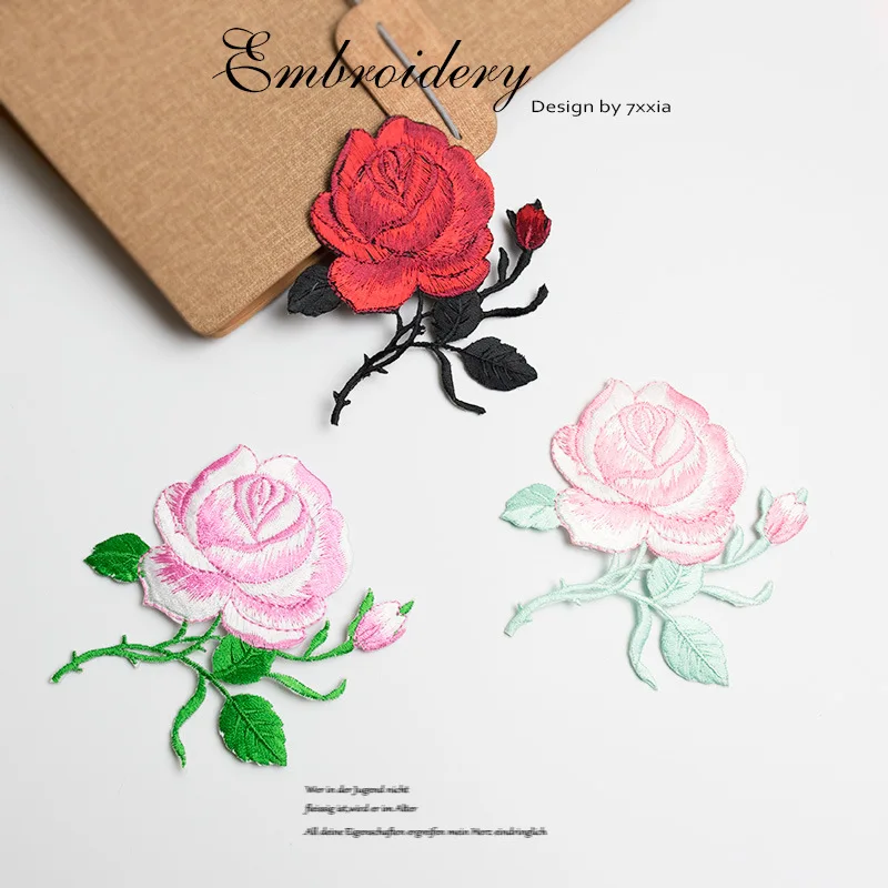 Exquisite Rose Embroidered Iron On Patch For Clothing Repair Sticker Sewing Colorful Flower DIY Material Back Glue Adhesive
Exquisite Rose Embroidered Iron On Patch For Clothing Repair Sticker Sewing Colorful Flower DIY Material Back Glue Adhesive