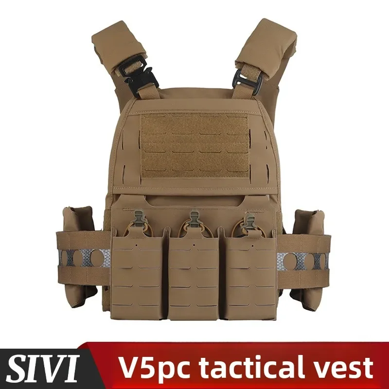 V5 Tactical Vest Solid Color with Triple Expansion Bag Mounting System Multi-functional Quick Disassembly, 500D Nylon
V5 Tactical Vest Solid Color with Triple Expansion Bag Mounting System Multi-functional Quick Disassembly, 500D Nylon