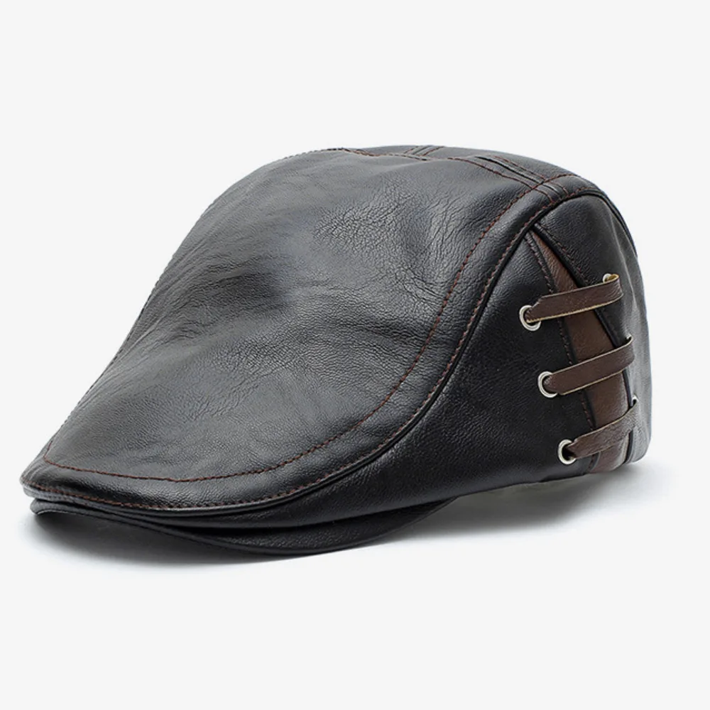 Men Adjustable PU Leather Newsboy Caps Cabbie Beret Hat Classic Gatsby Cap Flat Driving Hat for Father
Men Adjustable PU Leather Newsboy Caps Cabbie Beret Hat Classic Gatsby Cap Flat Driving Hat for Father