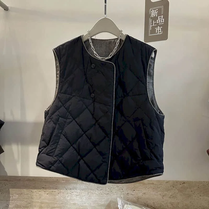 Спецодежда, жилетки для женщин, стеганый сетчатый теплый жилет, женский повседневный кардиган без рукавов с круглым вырезом, винтажные куртки, свободные женские топы
Спецодежда, жилетки для женщин, стеганый сетчатый теплый жилет, женский повседневный кардиган без рукавов с круглым вырезом, винтажные куртки, свободные женские топы