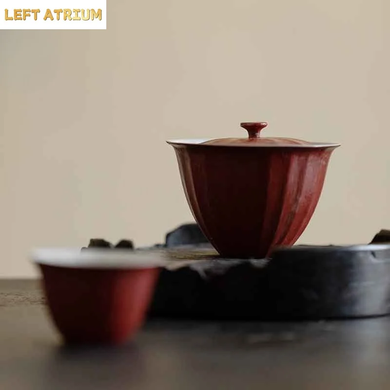 1PC Quaint Langhong Handmade Coarse Pottery Covered Bowl Kung Fu TeaSet Chu Jin Thin Tire Anti-scalding Tea Bowl Literati TeaSet
1PC Quaint Langhong Handmade Coarse Pottery Covered Bowl Kung Fu TeaSet Chu Jin Thin Tire Anti-scalding Tea Bowl Literati TeaSet