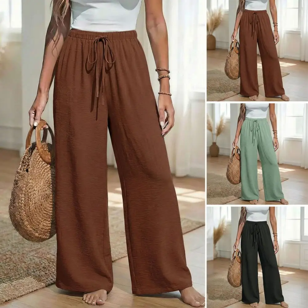 Women's Casual Wide Leg Pants - All Season Comfort Pockets Elastic Waist Loose Fit Solid Color Pants Suitable for Outdoor and Le
Women's Casual Wide Leg Pants - All Season Comfort Pockets Elastic Waist Loose Fit Solid Color Pants Suitable for Outdoor and Le