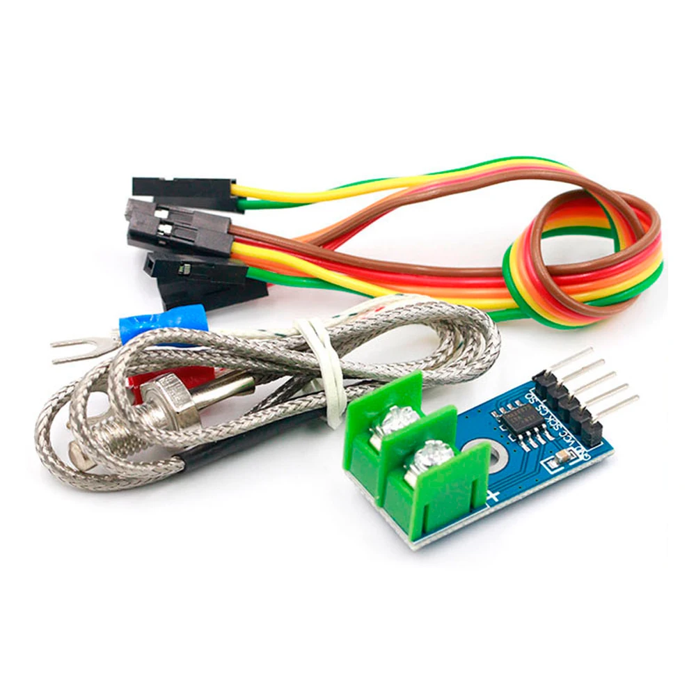 MAX6675 Type K Thermocouple Module Temperature Sensor DC3-5V K Type Thermocouple Sensor 0°C-1024°C Temperature Range for Arduino
MAX6675 Type K Thermocouple Module Temperature Sensor DC3-5V K Type Thermocouple Sensor 0°C-1024°C Temperature Range for Arduino