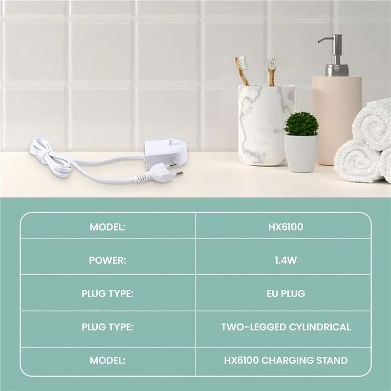 A63Z Upgrade Replacement For Toothbrush EU Plug Charging Kit Waterproof White Holder Base Hx6100 HX6721/3296/321
A63Z Upgrade Replacement For Toothbrush EU Plug Charging Kit Waterproof White Holder Base Hx6100 HX6721/3296/321