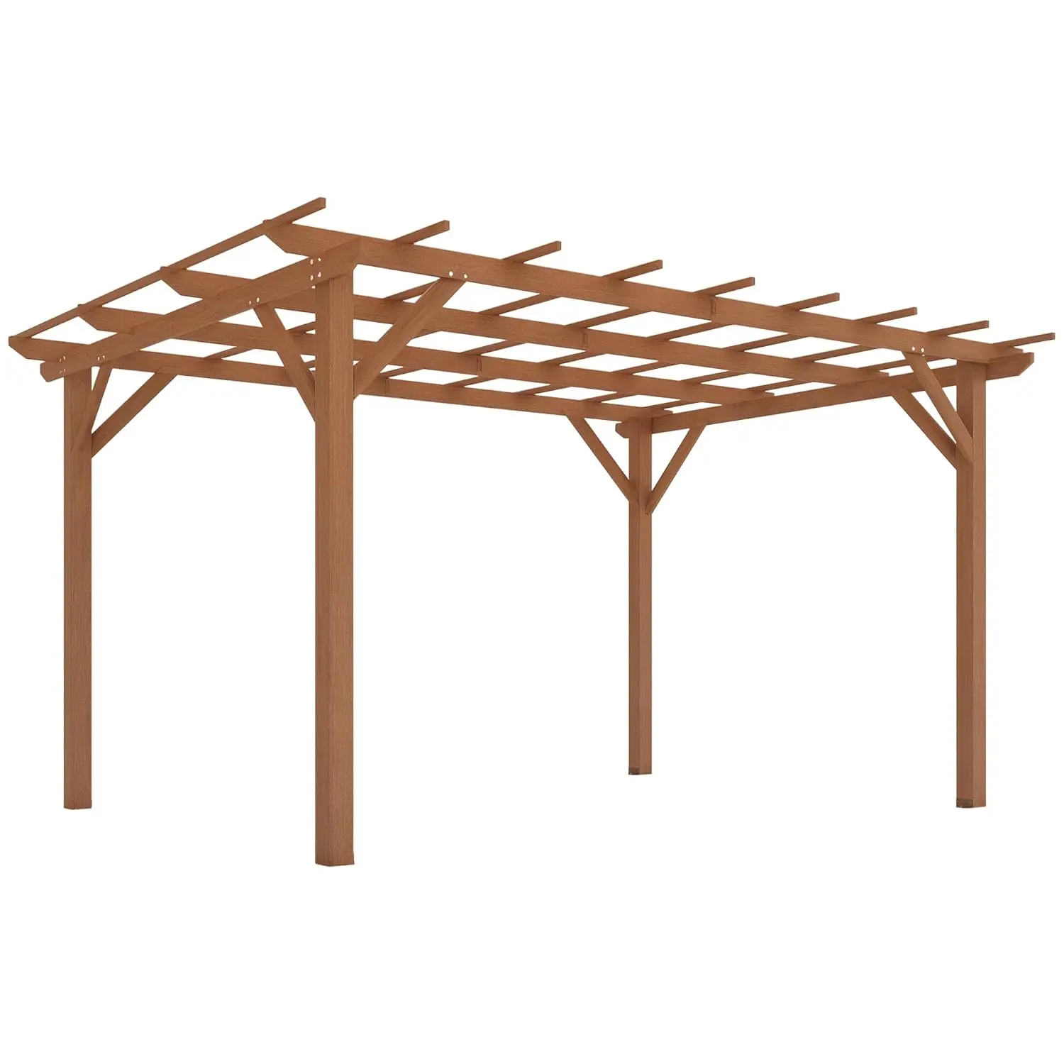 10x13ft Wooden Pergola Trellis Stable Frame Concrete Anchors Climbing Plant Support Garden Patio, Customized
10x13ft Wooden Pergola Trellis Stable Frame Concrete Anchors Climbing Plant Support Garden Patio, Customized