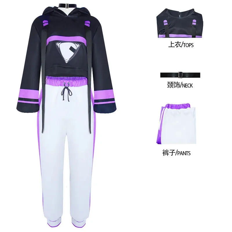 Vtuber Nekomata Okayu Cosplay Adult Women Casual Uniform Choker Accessory Top Pants Suits Cute Carnival Outfits sf/1
Vtuber Nekomata Okayu Cosplay Adult Women Casual Uniform Choker Accessory Top Pants Suits Cute Carnival Outfits sf/1