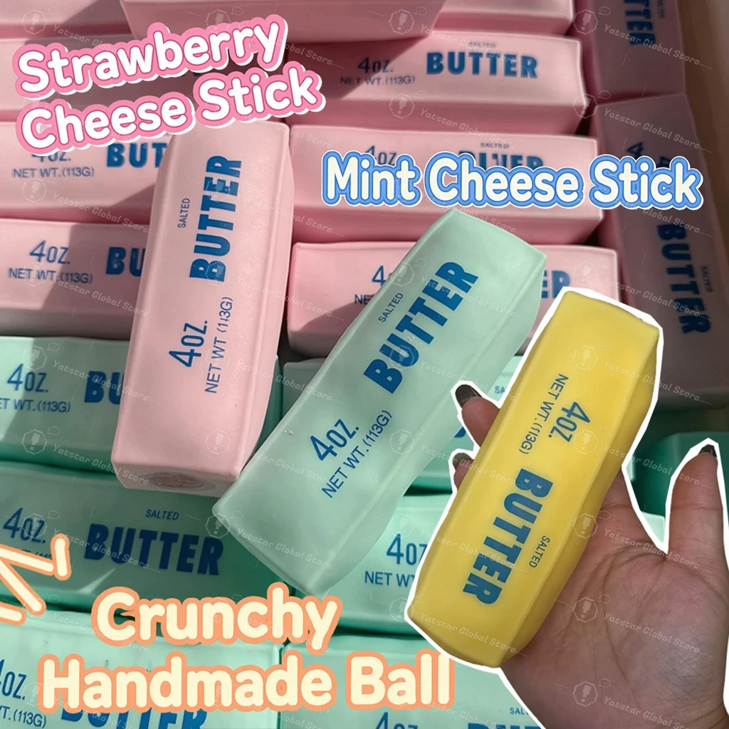 Crunchy Butter Stick Squishy Stress Ball Fidget Toy Squeeze Toy Round Blocks Filled ASMR Anti Stress Release Hand Relax Gift Toy
Crunchy Butter Stick Squishy Stress Ball Fidget Toy Squeeze Toy Round Blocks Filled ASMR Anti Stress Release Hand Relax Gift Toy