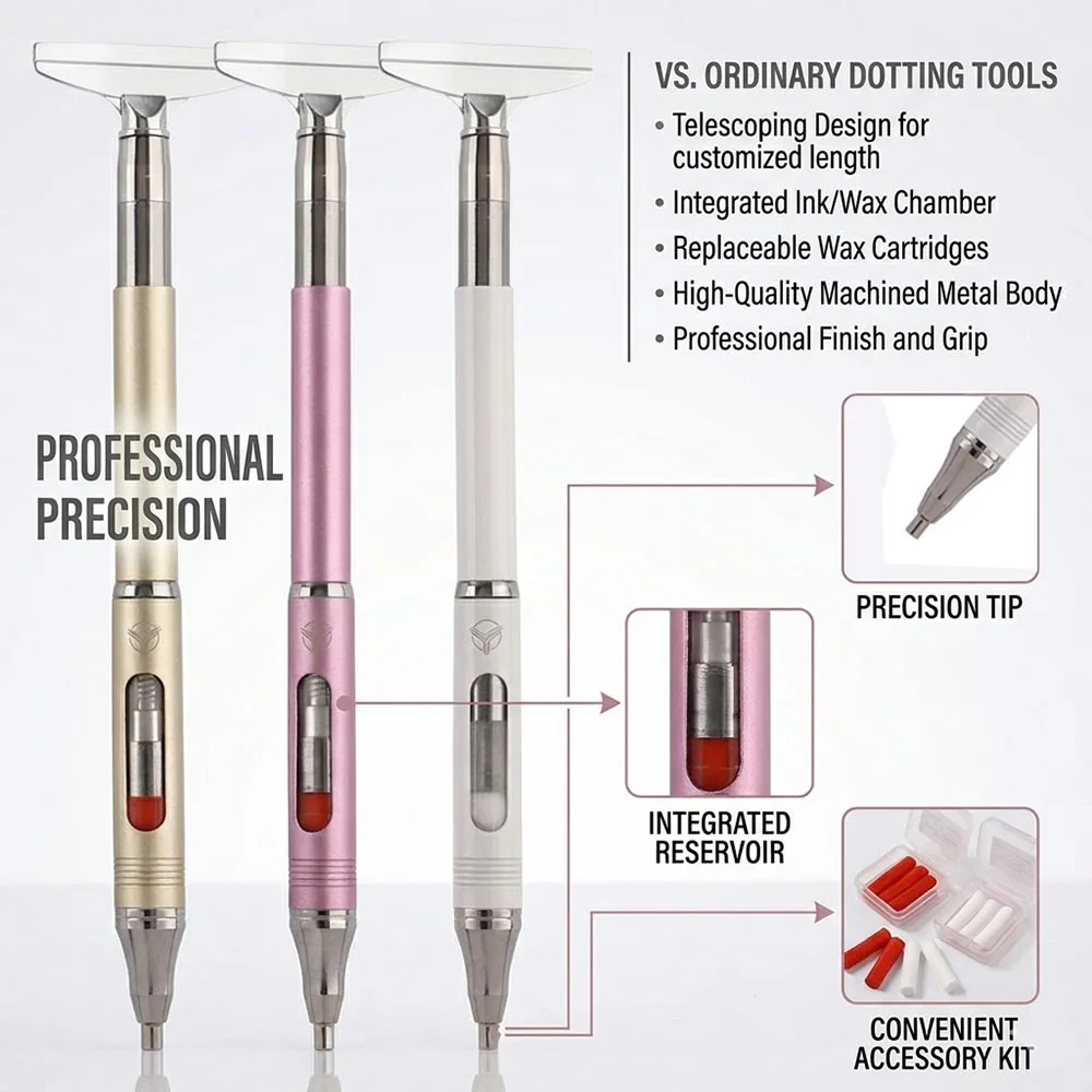 Professional Telescoping Diamond Painting Pen Set: Precision Metal Dotting Tool with Integrated Wax Reservoir & Refills
Professional Telescoping Diamond Painting Pen Set: Precision Metal Dotting Tool with Integrated Wax Reservoir & Refills