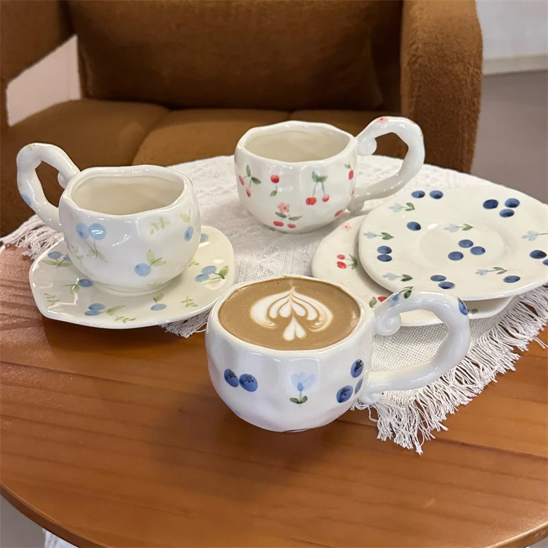 Korean-style Irregular Ceramic Coffee Cups and Saucers, Ceramic Snacks and Saucers, Milk Mugs, Kitchen Drinking Accessories
Korean-style Irregular Ceramic Coffee Cups and Saucers, Ceramic Snacks and Saucers, Milk Mugs, Kitchen Drinking Accessories