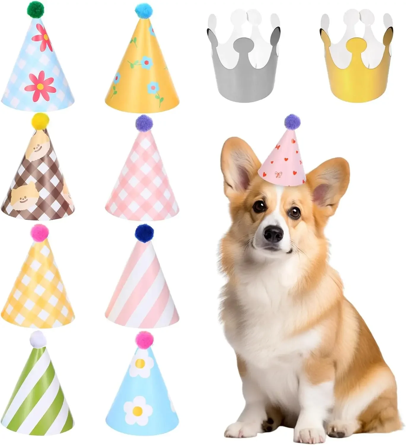 Mini Party Hats Set 11Pcs Dog Party Hat Reusable Cat Birthday Hat with Pompons Hats and Crowns Partys Time Mini Pet Accessories
Mini Party Hats Set 11Pcs Dog Party Hat Reusable Cat Birthday Hat with Pompons Hats and Crowns Partys Time Mini Pet Accessories