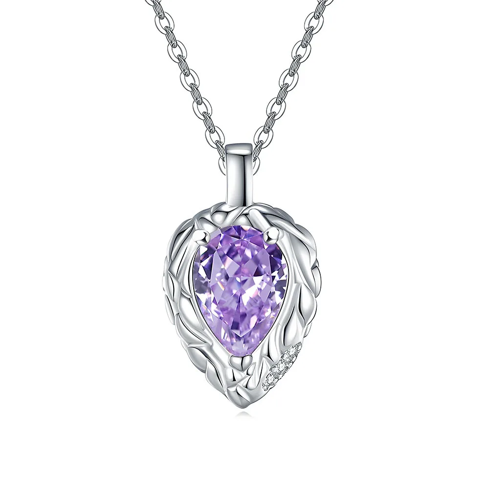 New Irregular Textured Pendant S925 Sterling Silver Purple Diamond Water Drop Necklace Women's Niche Design Clavicle Chain
New Irregular Textured Pendant S925 Sterling Silver Purple Diamond Water Drop Necklace Women's Niche Design Clavicle Chain