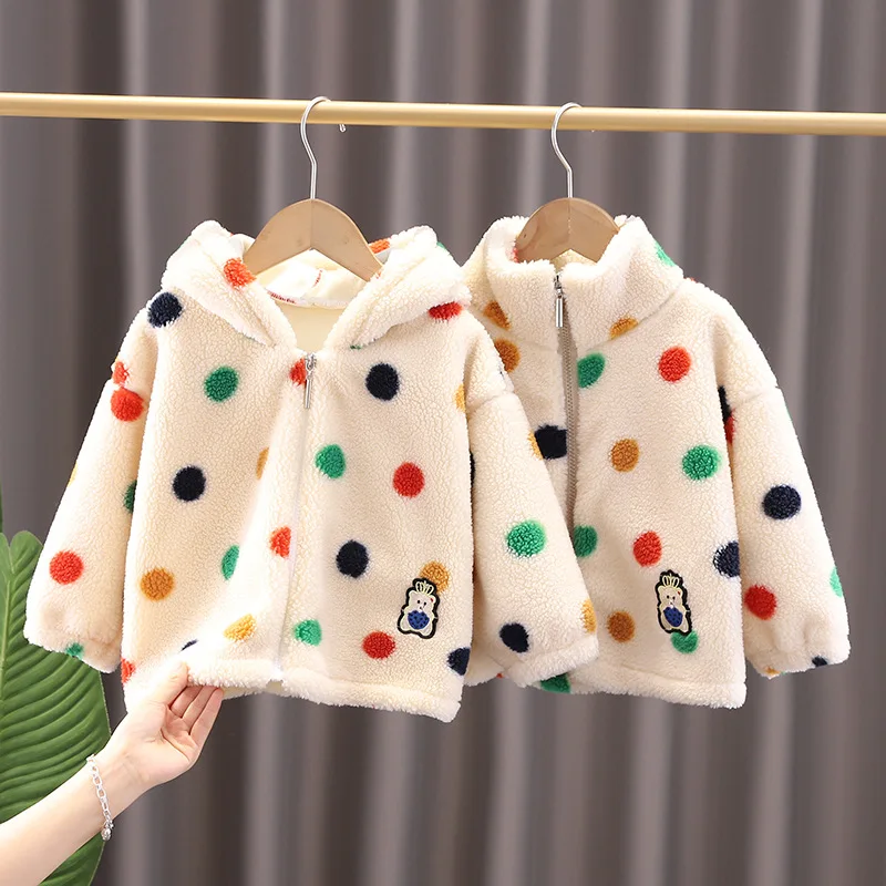 Winter Baby Girls Polka Dot Thick Parka Jacket Outerwear Kids Clothes Children Coat Sweater Toddler Girls Hooded Cotton Jackets
Winter Baby Girls Polka Dot Thick Parka Jacket Outerwear Kids Clothes Children Coat Sweater Toddler Girls Hooded Cotton Jackets