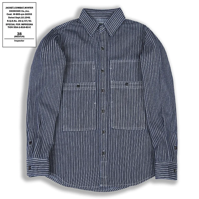 Okonkwo Western AMEKAJI Vertical Stripe Work Shirt Large Pocket Denim Jacket Outdoor Camp Trekking Tooling Climbing Cargo Coat
Okonkwo Western AMEKAJI Vertical Stripe Work Shirt Large Pocket Denim Jacket Outdoor Camp Trekking Tooling Climbing Cargo Coat