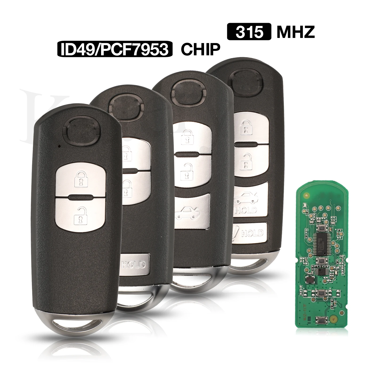 jingyuqin 2/3/4 BTN Smart Remote Key For Mazda 3 6 MX-5 Miata 2013-2019 Mitsubishi System 315MHz ID49 Chip SKE13D-01 SKE13D02
jingyuqin 2/3/4 BTN Smart Remote Key For Mazda 3 6 MX-5 Miata 2013-2019 Mitsubishi System 315MHz ID49 Chip SKE13D-01 SKE13D02