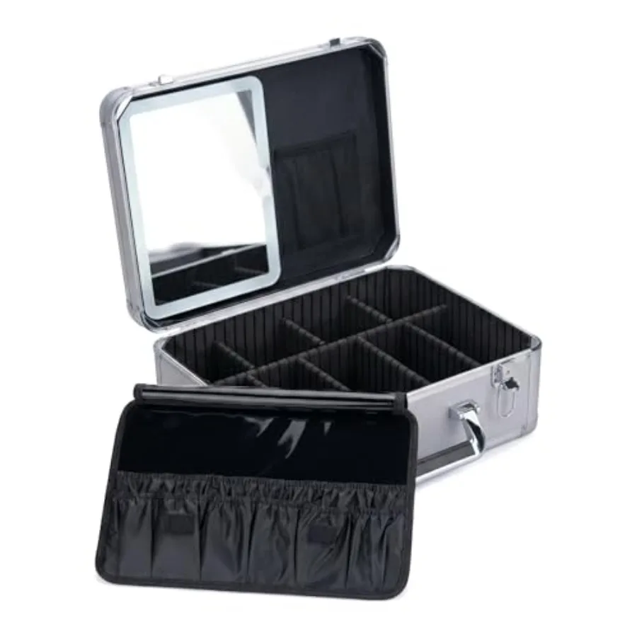 Extra Large 15 inches Makeup Case with Lighted Mirror Cosmetic Organizer with Adjustable Dividers Magnetic LED Mirror Portable
Extra Large 15 inches Makeup Case with Lighted Mirror Cosmetic Organizer with Adjustable Dividers Magnetic LED Mirror Portable