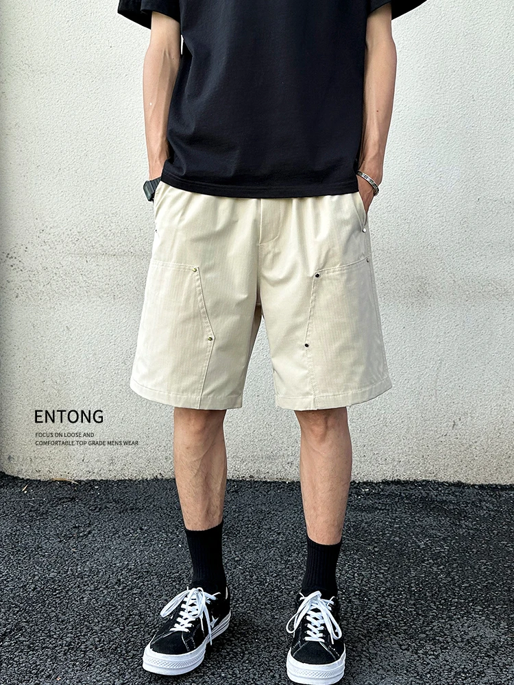 Entong, модная брендовая новая мужская рабочая одежда, летние уличные тонкие брюки свободного покроя, прямые брюки длиной пять четвертей
Entong, модная брендовая новая мужская рабочая одежда, летние уличные тонкие брюки свободного покроя, прямые брюки длиной пять четвертей