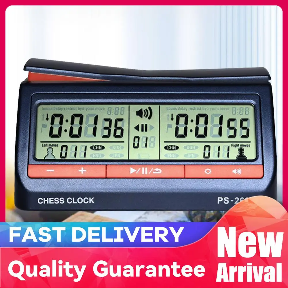 Chess Games Timer USB Charging Chess Clock Hour Meter Stopwatch with Delayed Countdown Function for International Chess
Chess Games Timer USB Charging Chess Clock Hour Meter Stopwatch with Delayed Countdown Function for International Chess