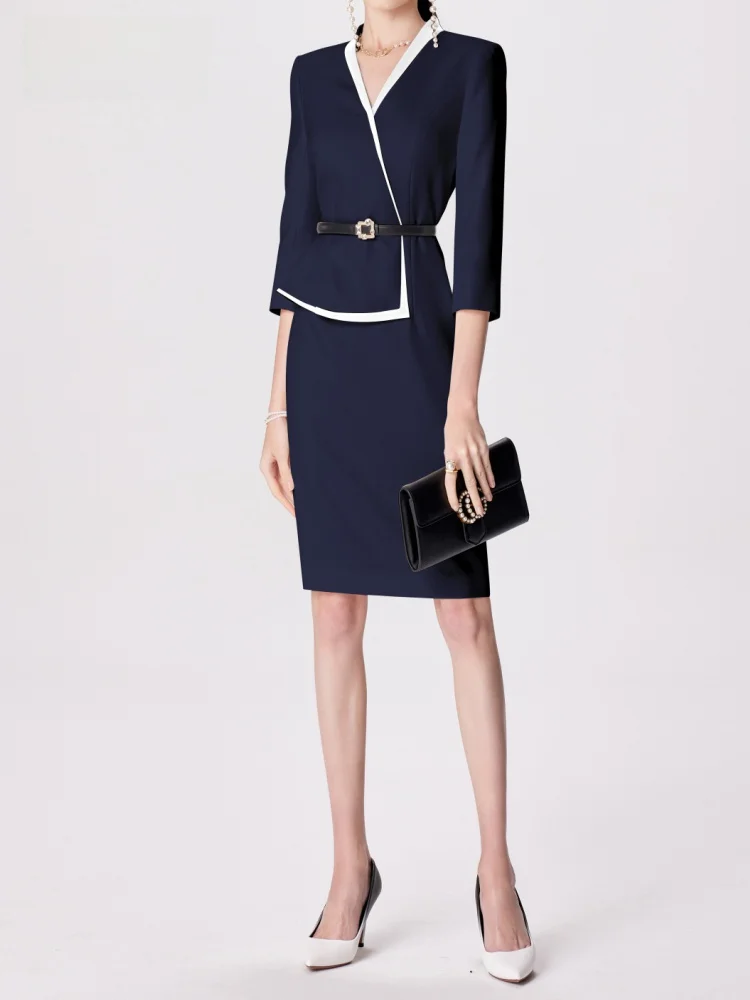 Elegant Professional Women's Suit Dress Commute Fake Two-Piece Formal Gown Sales Office Workwear Uniform Summer Polyester
Elegant Professional Women's Suit Dress Commute Fake Two-Piece Formal Gown Sales Office Workwear Uniform Summer Polyester
