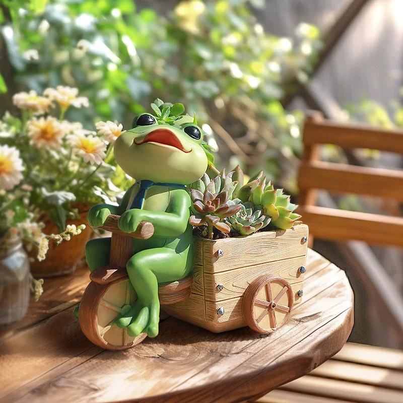 Whimsical Frog Design Planter for Succulents Pot, Decorative Frogs Statues Garden Pots Home Patio Desktop Decoration
Whimsical Frog Design Planter for Succulents Pot, Decorative Frogs Statues Garden Pots Home Patio Desktop Decoration
