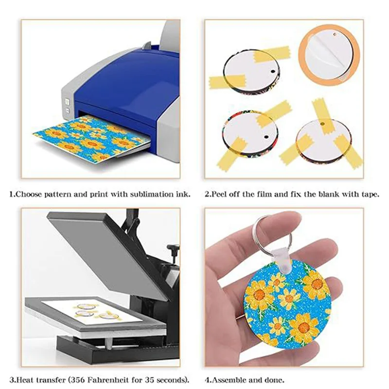 30PCS Sublimation Keychain Blanks Double Side Heat Transfer Blanks For Sublimation DIY And Craft 
30PCS Sublimation Keychain Blanks Double Side Heat Transfer Blanks For Sublimation DIY And Craft