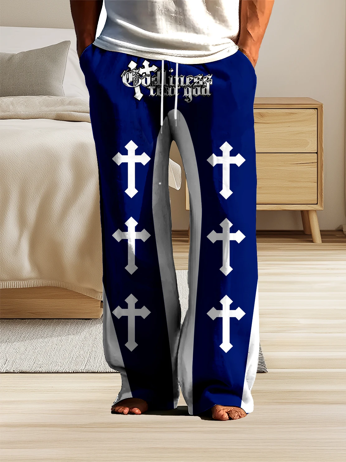New men's casual pants spring and autumn thin style quick drying skin friendly pants 3D digital printing loose blue sports pants
New men's casual pants spring and autumn thin style quick drying skin friendly pants 3D digital printing loose blue sports pants