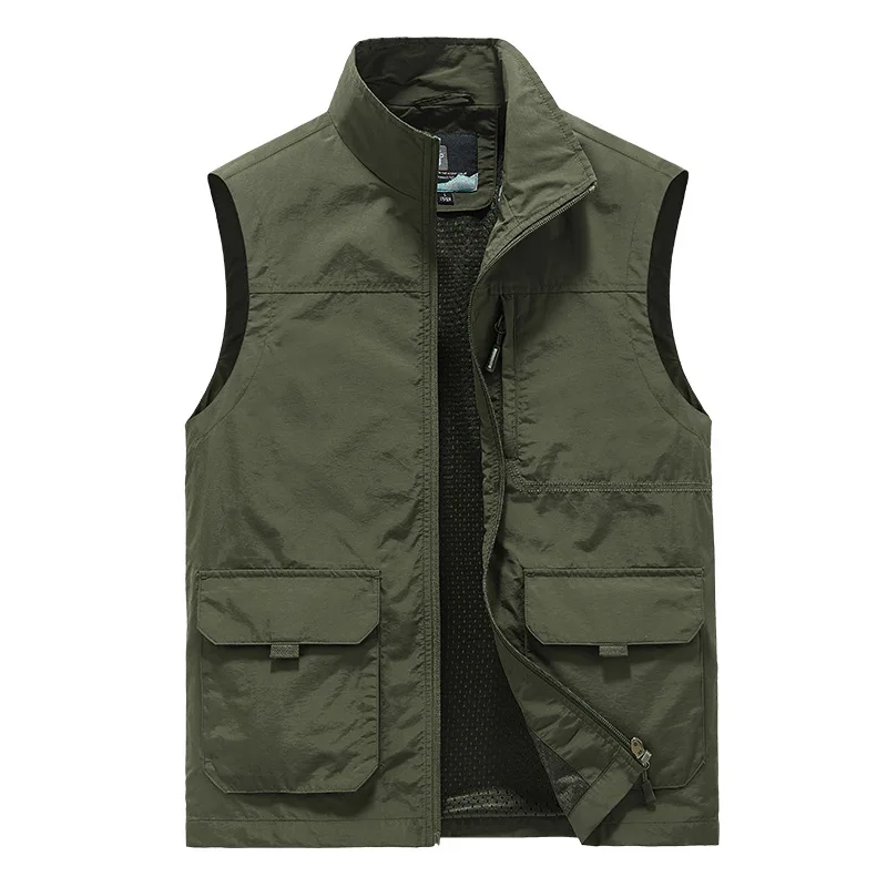 Men Outdoor Vest Multi-Pocket Zipper Solid Color Fishing Director Reporter Work Waistcoat Photography Casual Vest Jacket Male
Men Outdoor Vest Multi-Pocket Zipper Solid Color Fishing Director Reporter Work Waistcoat Photography Casual Vest Jacket Male