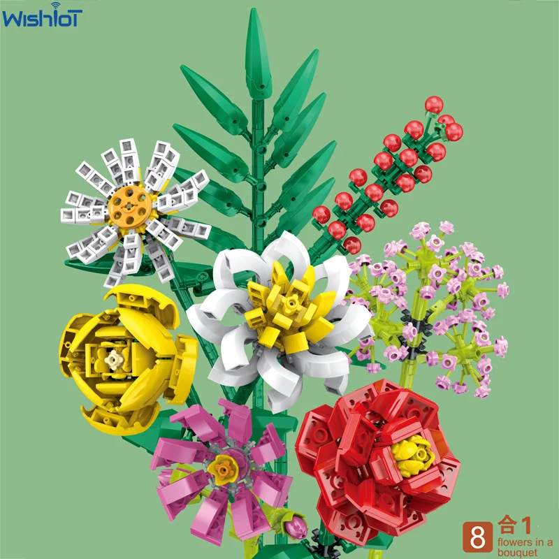 MOC Flowers Model Building Blocks 3D Bouquet Plants Sunflower Rose Bricks Kits Home Decor Kids DIY Educational Toy Romantic Gift
MOC Flowers Model Building Blocks 3D Bouquet Plants Sunflower Rose Bricks Kits Home Decor Kids DIY Educational Toy Romantic Gift