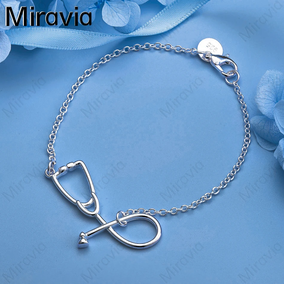 Miravia 925 Sterling Silver Women's Stethoscope Thin Chain Bracelet Women Fashion Charm Wedding Jewelry
Miravia 925 Sterling Silver Women's Stethoscope Thin Chain Bracelet Women Fashion Charm Wedding Jewelry