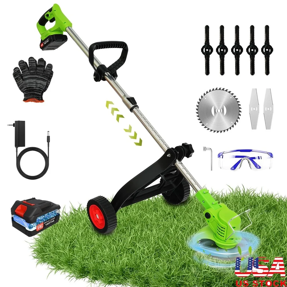 Cordless Electric Grass Trimmer 24V 2000mAh Battery Powered Weed Wacker with Charger Lightweight Design 3 in 1 Lawn Cutting Tool
Cordless Electric Grass Trimmer 24V 2000mAh Battery Powered Weed Wacker with Charger Lightweight Design 3 in 1 Lawn Cutting Tool