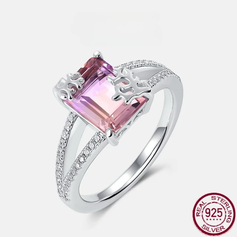 New S925 Pure Silver Light Luxury Fashion Purple Yellow Crystal Set Purple Yellow Double Color Treasure Ring Wedding Jewelry
New S925 Pure Silver Light Luxury Fashion Purple Yellow Crystal Set Purple Yellow Double Color Treasure Ring Wedding Jewelry