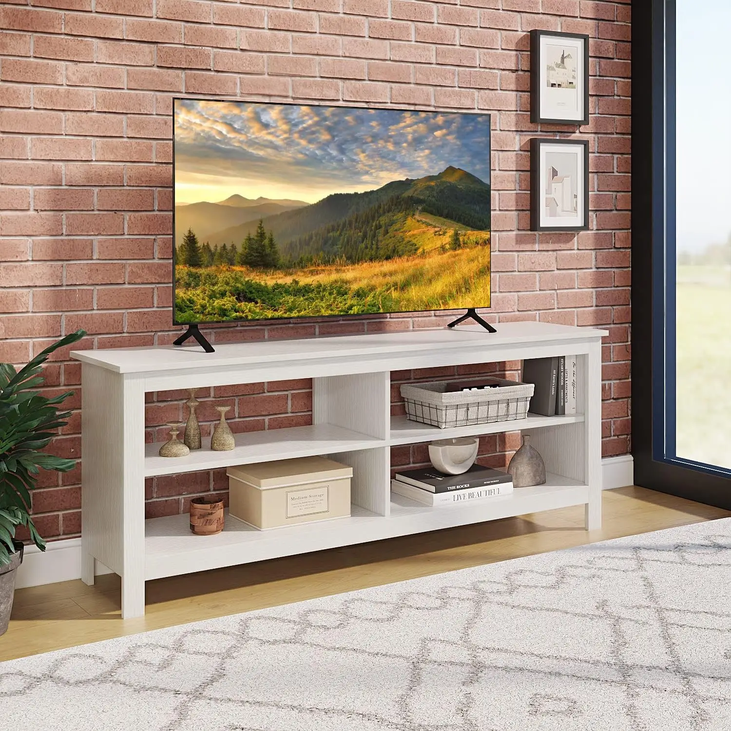 Tv Stand, 4 Cubby Tv Stand For 60 H Tv, Farmhouse Teion Stands Entertainment Center Media Stand With Storage Tv Table Stand For
Tv Stand, 4 Cubby Tv Stand For 60 H Tv, Farmhouse Teion Stands Entertainment Center Media Stand With Storage Tv Table Stand For