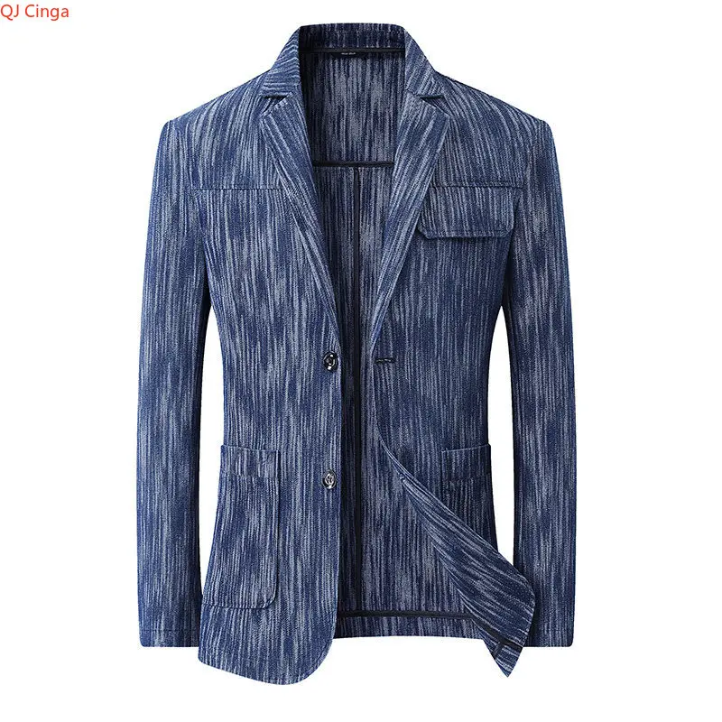 2026 New Men's Blue Suit Jacket, Black-Gray Denim Jacket, Asian Sizes Relaxed Fit XL-8XL.Spring and Autumn Season Outerwear
2026 New Men's Blue Suit Jacket, Black-Gray Denim Jacket, Asian Sizes Relaxed Fit XL-8XL.Spring and Autumn Season Outerwear