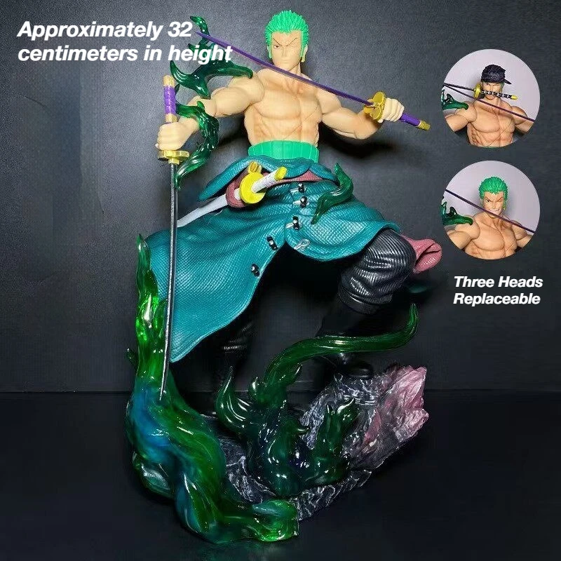 Roronoao Zoro Figure 32cm, One Piece PVC Statue with 3 Heads, Anime Action Figure Model for Adult Collection Room Decor Gift
Roronoao Zoro Figure 32cm, One Piece PVC Statue with 3 Heads, Anime Action Figure Model for Adult Collection Room Decor Gift
