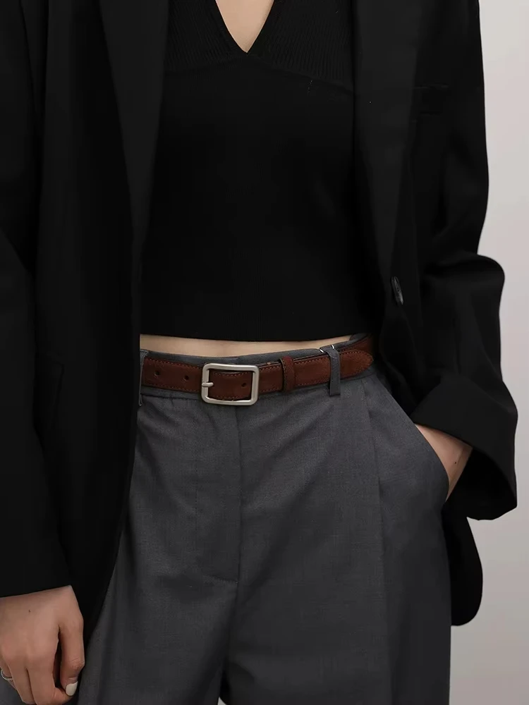 Women's Antique Leather Belt Square Zinc Alloy Buckle Casual Versatile Fashionable Cowhide Velvet Pants Belt
Women's Antique Leather Belt Square Zinc Alloy Buckle Casual Versatile Fashionable Cowhide Velvet Pants Belt