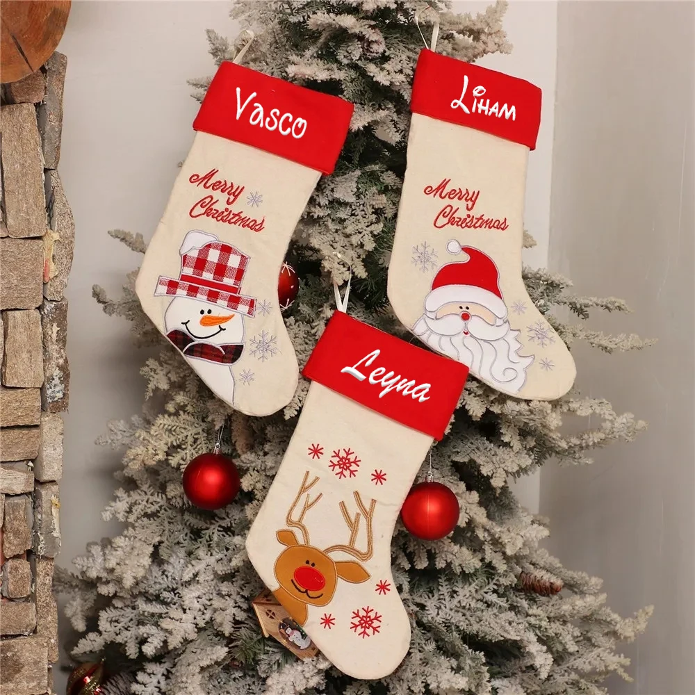 New Christmas Stocking Custom Embroidered Name Christmas Socks Christmas Party Gift Bag Merry Christmas Home Decoration Stocking
New Christmas Stocking Custom Embroidered Name Christmas Socks Christmas Party Gift Bag Merry Christmas Home Decoration Stocking