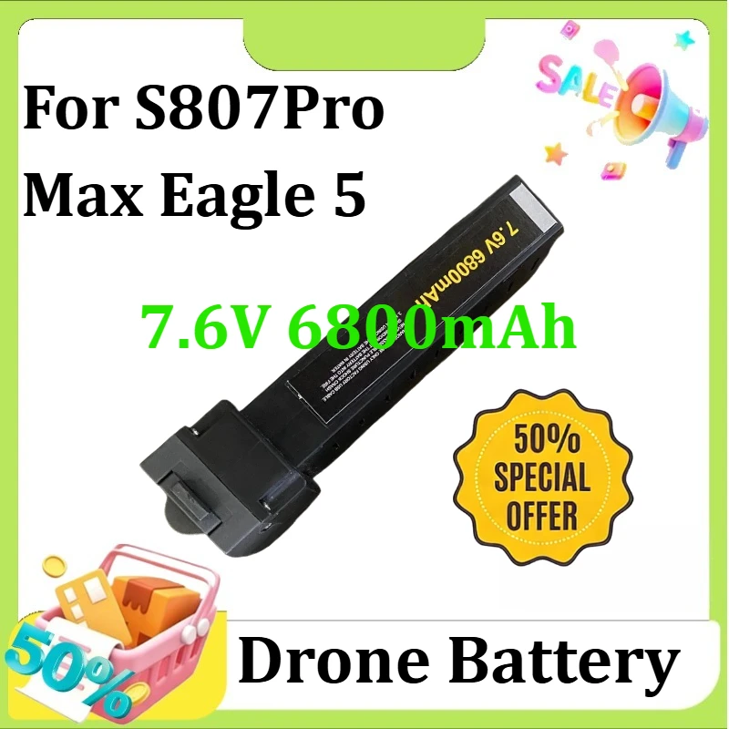 For S807Pro/Max Eagle 5 Drone Battery New 7.6V 6800mAh U8 K8 X3Pro Beast 4+ Deer 106 Suitable
For S807Pro/Max Eagle 5 Drone Battery New 7.6V 6800mAh U8 K8 X3Pro Beast 4+ Deer 106 Suitable