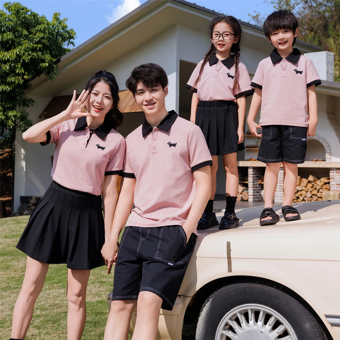 2026 Summer Family Matching Outfits Korean Style Polo Shirt & Skirt/Shorts Set Casual Family Wear for Mom Dad Kids Soft Cotton
2026 Summer Family Matching Outfits Korean Style Polo Shirt & Skirt/Shorts Set Casual Family Wear for Mom Dad Kids Soft Cotton
