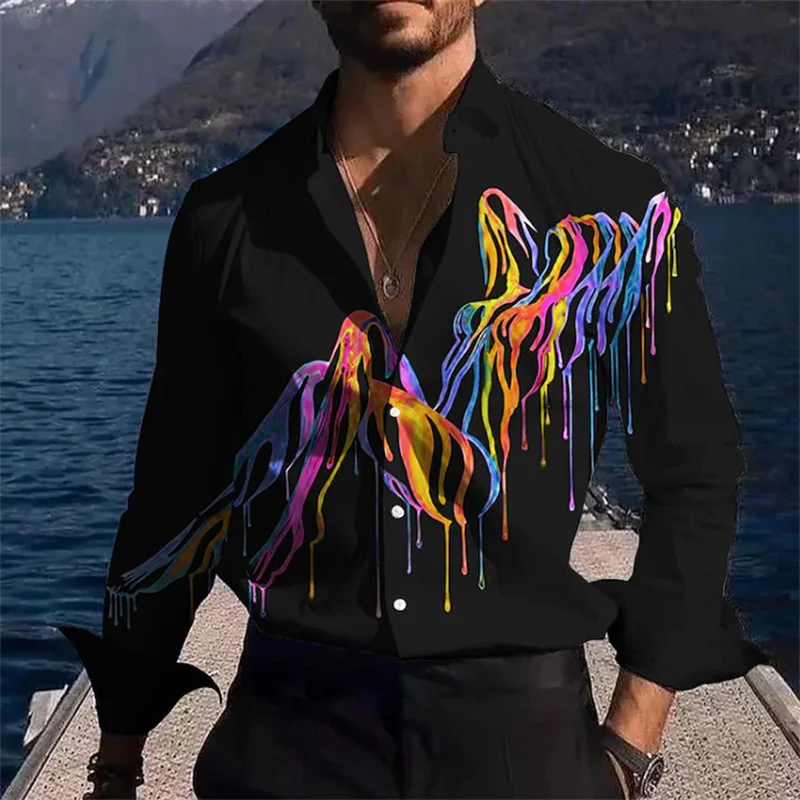 Leisure men's shirt 3D printed shirt outdoor vacation summer lapel clothing Hawaii long sleeved clothing casual breathable
Leisure men's shirt 3D printed shirt outdoor vacation summer lapel clothing Hawaii long sleeved clothing casual breathable