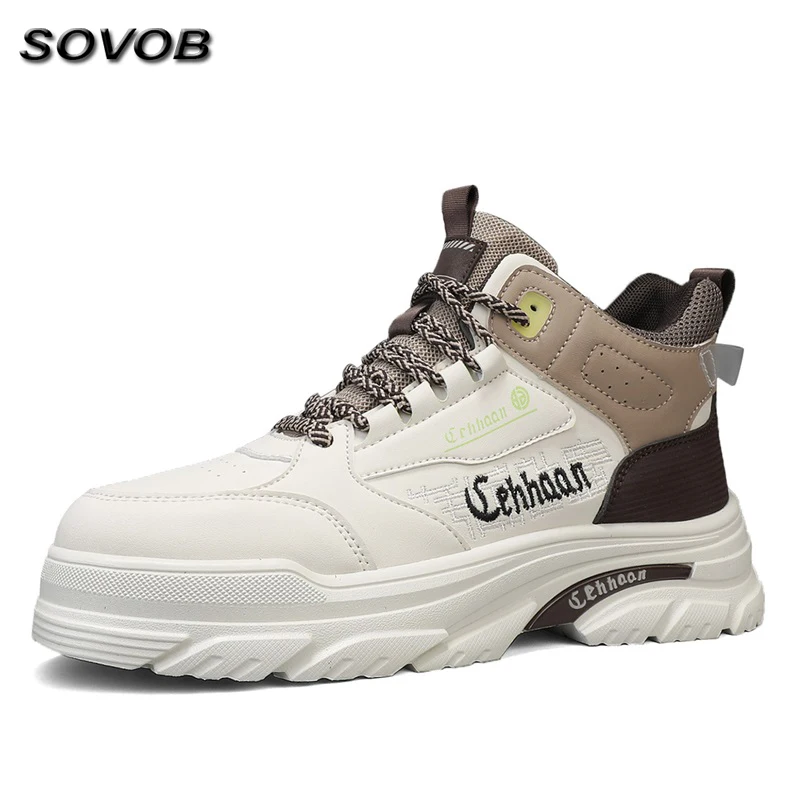 Fashion Beige Men's Outdoor Boots Lace-Up Platform Work Boots For Men Comfortable Anti-Slip High Top Shoes Male Casual Sneakers
Fashion Beige Men's Outdoor Boots Lace-Up Platform Work Boots For Men Comfortable Anti-Slip High Top Shoes Male Casual Sneakers