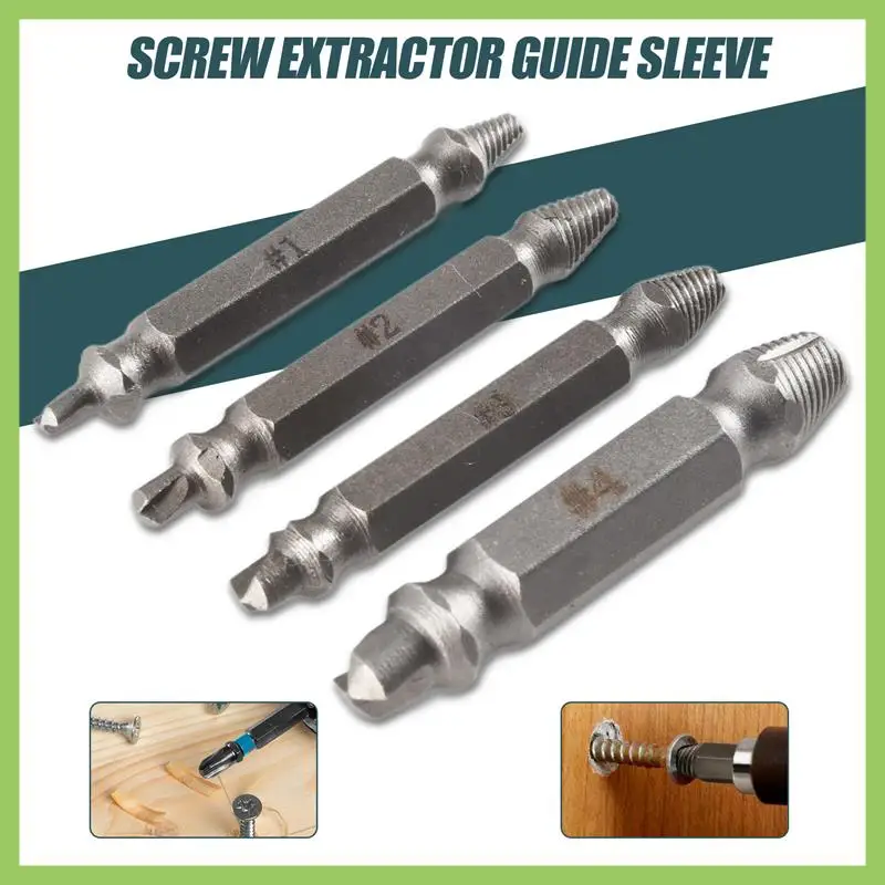 4 шт., набор направляющих для сверл для извлечения винтов, съемник сломанных болтов Easy Out 1, 2, 3, 4
4 шт., набор направляющих для сверл для извлечения винтов, съемник сломанных болтов Easy Out 1, 2, 3, 4