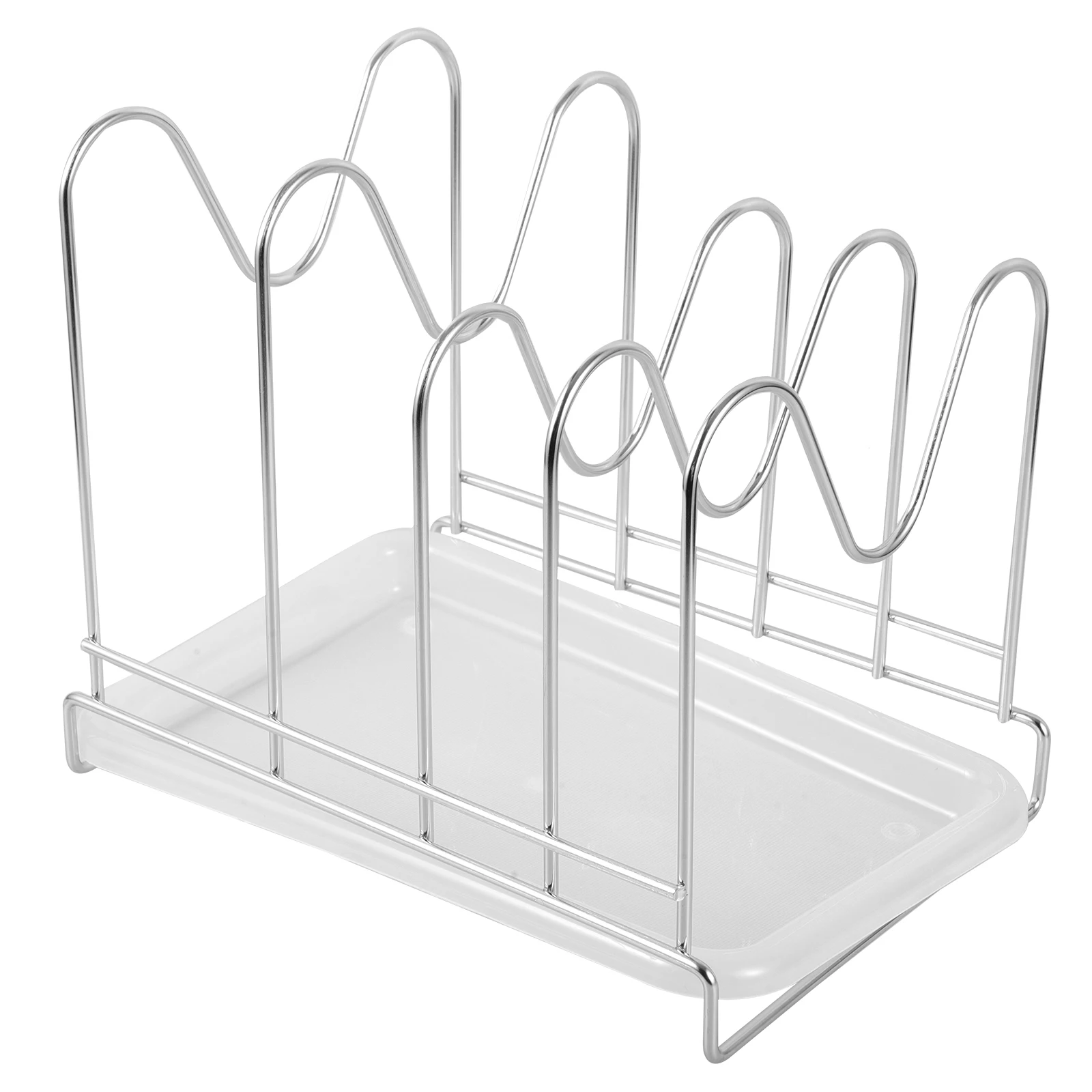 Stainless Steel Cutting Board Rack 3-Grid Storage Organizer Lid Holder Stand For Kitchen Pantry Cabinet Metal Rack Organizers 
Stainless Steel Cutting Board Rack 3-Grid Storage Organizer Lid Holder Stand For Kitchen Pantry Cabinet Metal Rack Organizers