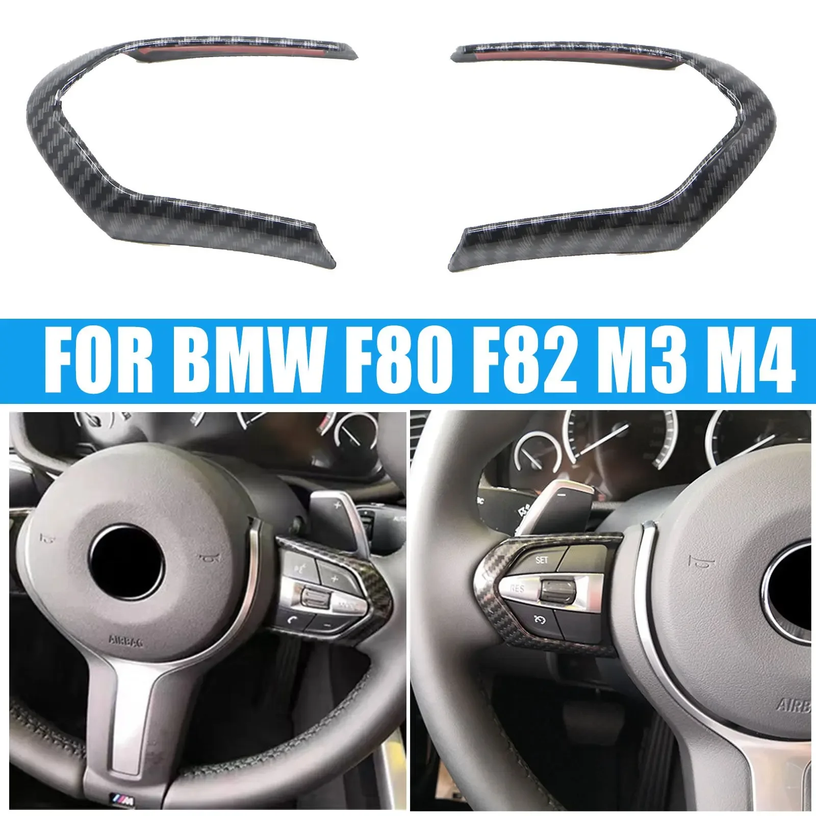 Fit for BMW F80 F82 M3 M4 Black Steering Cover Trim Decorative Sticker for Steering Wheel Button Frame
Fit for BMW F80 F82 M3 M4 Black Steering Cover Trim Decorative Sticker for Steering Wheel Button Frame