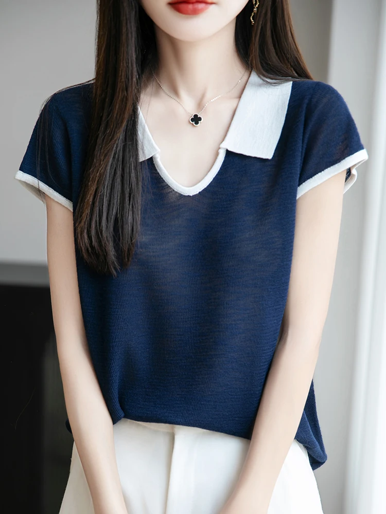 Лето 2023, свободная футболка ort Sve, женская трикотажная утягивающая футболка Ne f Sve Color Blo, топ с отложным воротником
Лето 2023, свободная футболка ort Sve, женская трикотажная утягивающая футболка Ne f Sve Color Blo, топ с отложным воротником