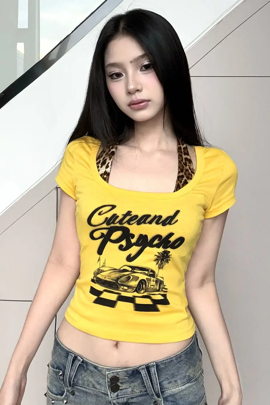 Onalippa американская тысячелетия с леопардовым принтом, искусственная футболка из двух предметов, облегающий топ с круглым вырезом, милый пряный женский топ
Onalippa американская тысячелетия с леопардовым принтом, искусственная футболка из двух предметов, облегающий топ с круглым вырезом, милый пряный женский топ