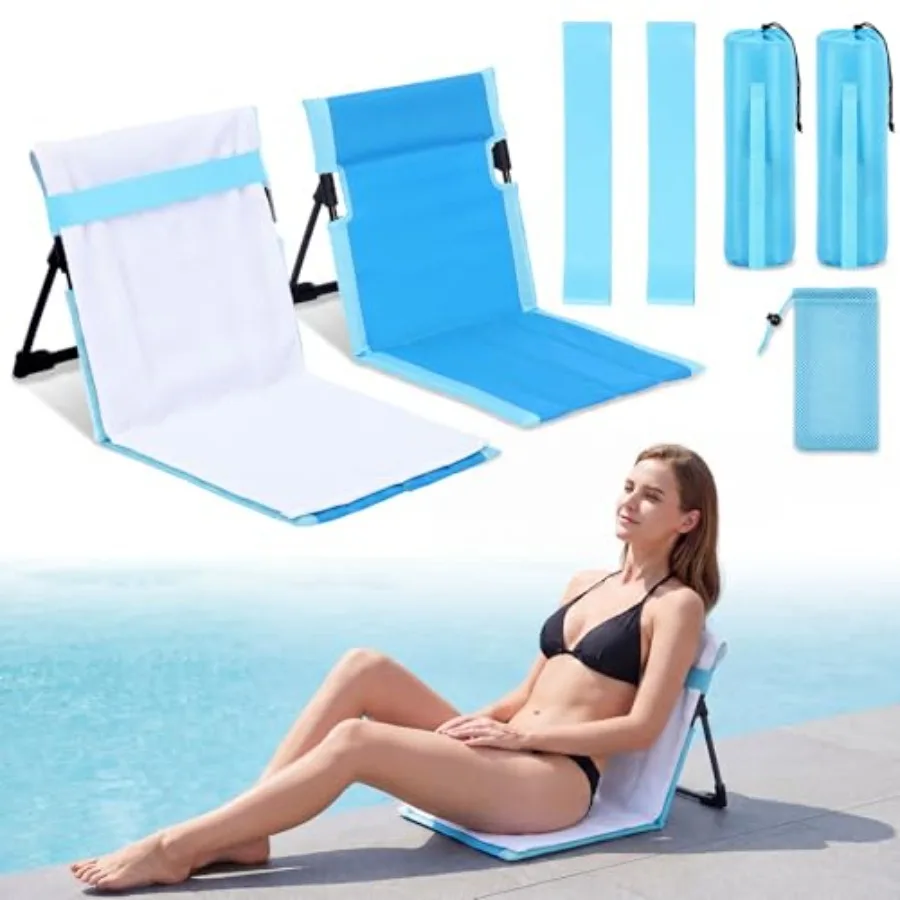 2 Pcs Foldable Pool Edge Chairs Portable Beach Chairs with 2 Pcs Towel Clips Adult Foldable Poolside Seat Suitable for Travel C
2 Pcs Foldable Pool Edge Chairs Portable Beach Chairs with 2 Pcs Towel Clips Adult Foldable Poolside Seat Suitable for Travel C