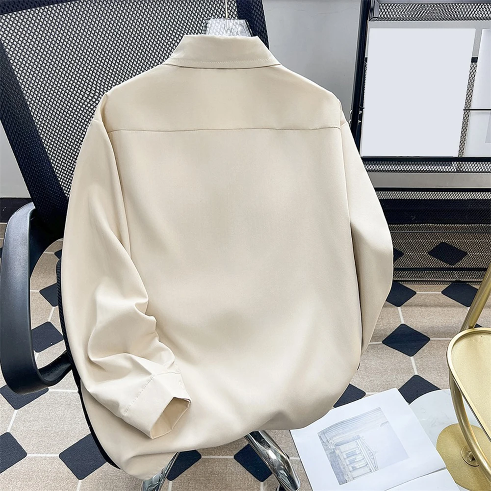 Casual Outing Loose Shirt Button Down Casual Wear Lapel Collar Pleated Style Slight Stretch Fabric Solid Pattern
Casual Outing Loose Shirt Button Down Casual Wear Lapel Collar Pleated Style Slight Stretch Fabric Solid Pattern