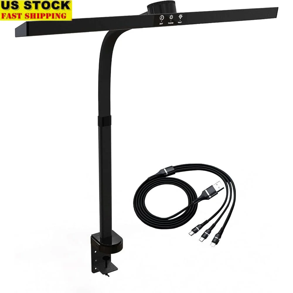 Adjustable LED Desk Lamp 6 Brightness Levels Warm to Cool Light Touch Control Timer 800 Lumens with Charging Port
Adjustable LED Desk Lamp 6 Brightness Levels Warm to Cool Light Touch Control Timer 800 Lumens with Charging Port