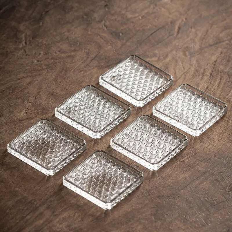 CX Chinese square glass wave pattern cup tray tea tray thermal insulation kung fu tea set accessories
CX Chinese square glass wave pattern cup tray tea tray thermal insulation kung fu tea set accessories